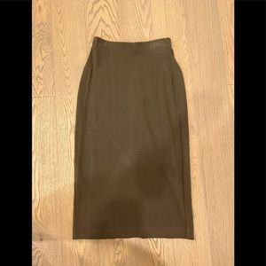 Aritzia - johan olive green viscose blend skirt
